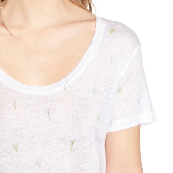 Rails | watercolor Luna cactus linen tee shirt NWT